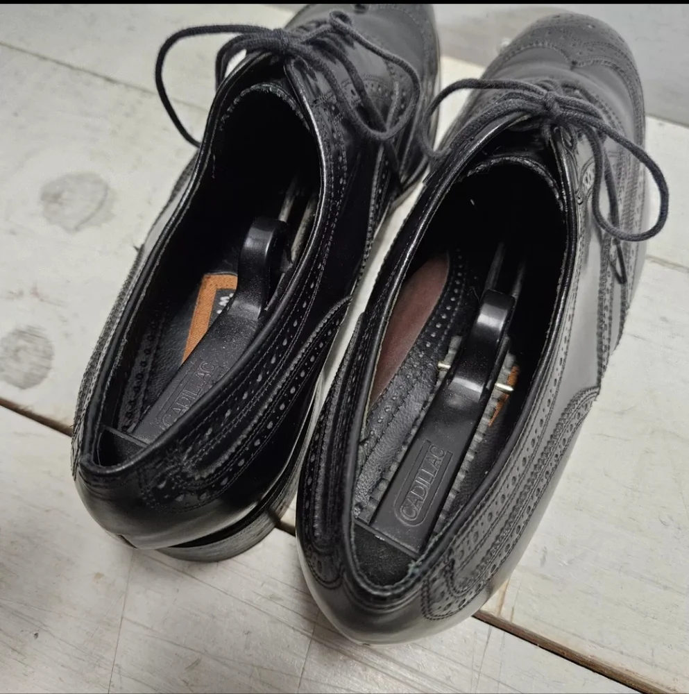 FLORSHEIM 17066-01 Lexington Wingtip Oxford Black Leather Dress Shoe Mens 11.5